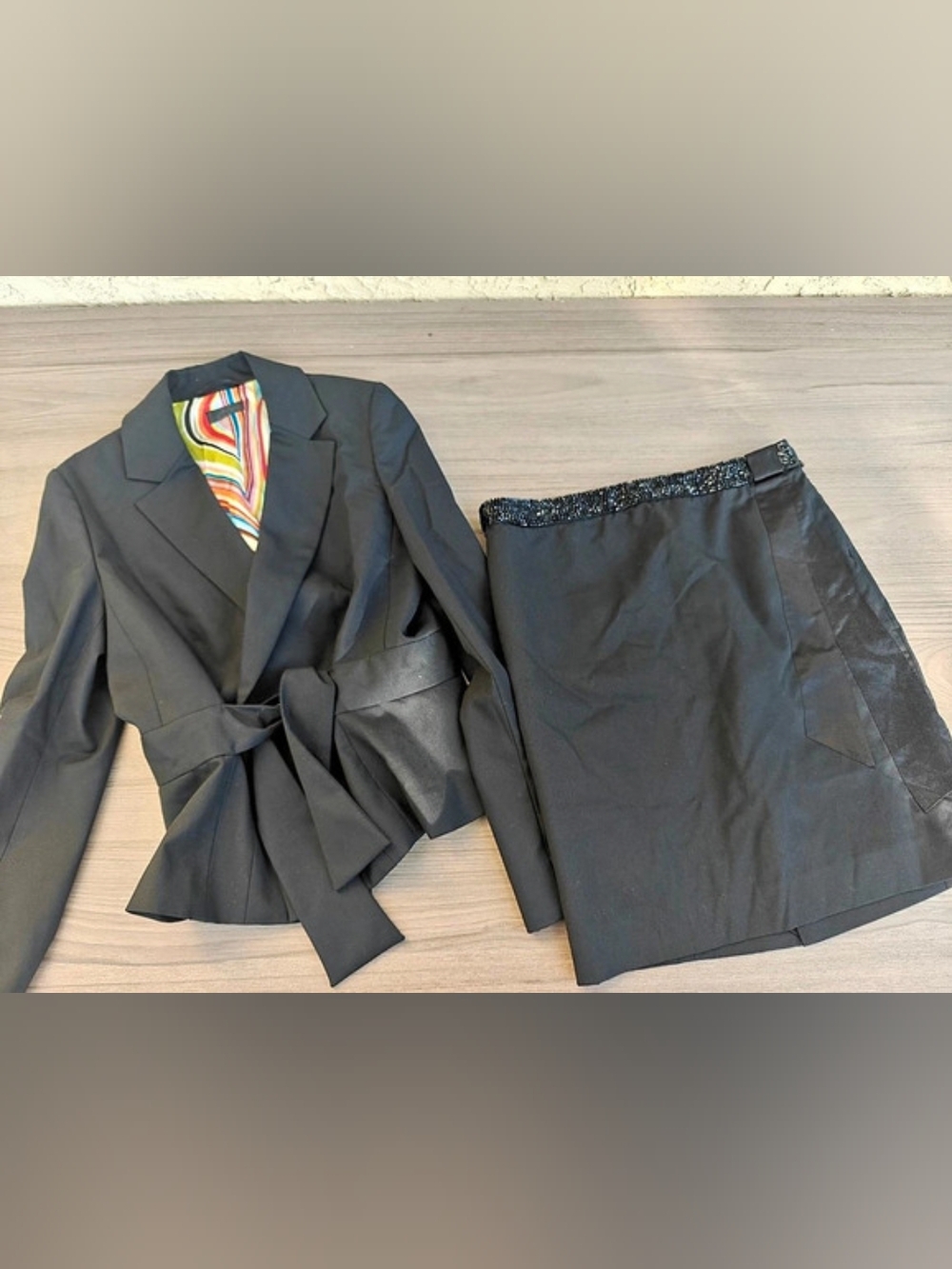 AS IS Paul Smith Black Blazer and Mini Skirt Set